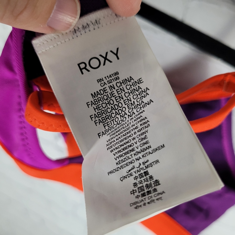 ROXY | colour block zip front adjustable performance bra - Picture 7 of 8